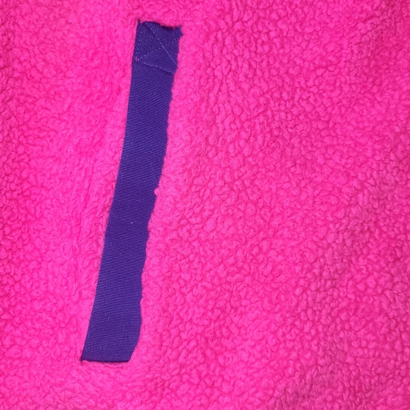 J Crew Superplush Sherpa Fleece Half-zip Pullover Shirt Women's Size Large Pink - Picture 7 of 9